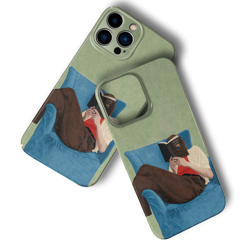 Reading Time Phone Case For iPhone Green-635120591666