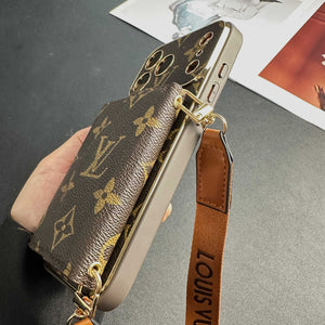 High-quality Monogram iPhone Case With Wallet And Crossbody Strap For iPhone 17 Series-RCLV134