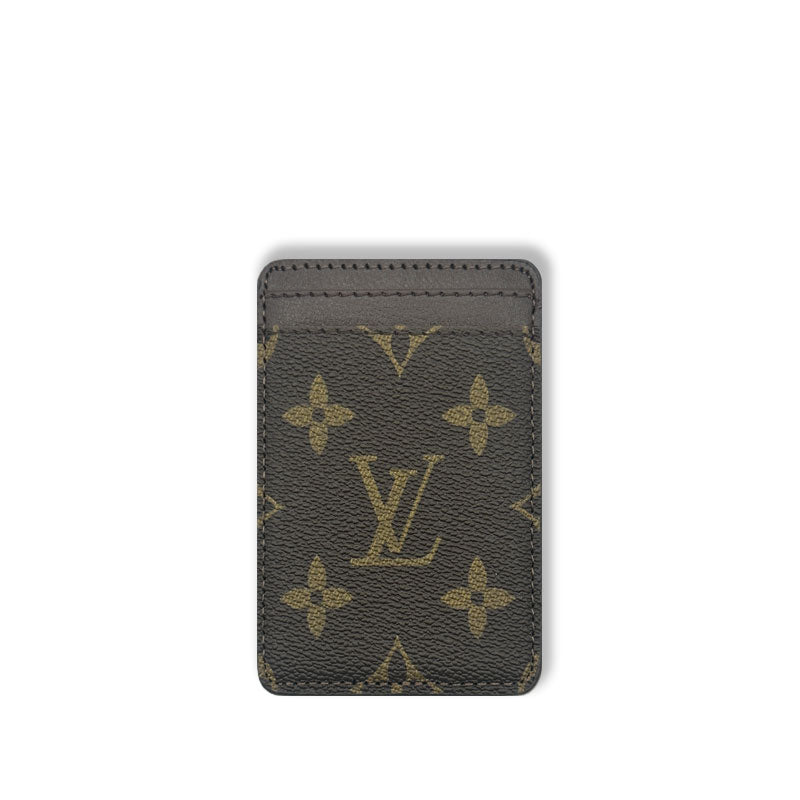 Monogram Premium Leather Magnetic Wallet Big Printing-RCLV046 - Runycase
