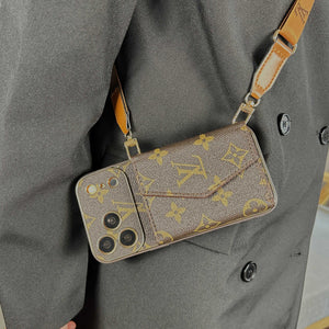 High-quality Monogram iPhone Case With Wallet And Crossbody Strap For iPhone 17 Series-RCLV134