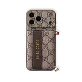 Refined GG iPhone Case With Wallet And Crossbody Strap For iPhone 17 Series-RCGG146