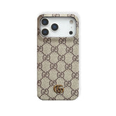 Classic Leather GG iPhone Case For iPhone 17 Series Brown-RCGG151