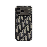 Leather CD iPhone Case With Lens Protection For iPhone 17 Series Black-RCCD157