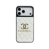 Luxury Leather CC iPhone Case For iPhone 17 Series White-RCCC166