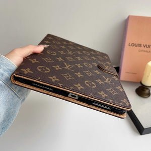 Classic Leather Monogram iPad Case Small Printing-RCLV119 - Runycase