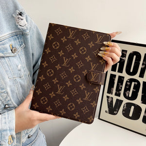 Classic Leather Monogram iPad Case Small Printing-RCLV119 - Runycase