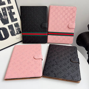 Premium Leather GG iPad Case Black-RCGG120 - Runycase
