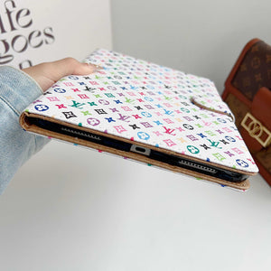 Stylish Leather Monogram iPad Case Small Printing-RCLV117 - Runycase