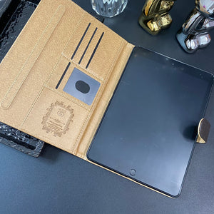 Premium Leather GG iPad Case Black-RCGG120 - Runycase