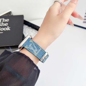 Luxury Monogram Apple Watch Band Blue-RCLV111 - Runycase