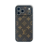 Monogram Refined Leather Magnetic iPhone Case(Compatible With Magsafe)For iPhone 17 Series-RCLV064 - Runycase
