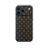 Monogram Premium Leather iPhone Case Small Printing For iPhone 17 Series-RCLV060 - Runycase