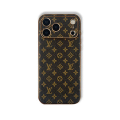 Monogram Elegant Leather iPhone Case Small Printing For iPhone 17 Series-RCLV057 - Runycase