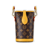 Leather Monogram Crossbody Phone Bag-RCLV153