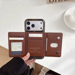 Étui portefeuille monogrammé en cuir premium pour iPhone série 17 - RCLV176