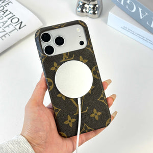 Monogram Premium Magnetic iPhone Case(Compatible With Magsafe)For iPhone 17 Series-RCLV061 - Runycase