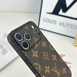 Monogram Refined Leather Magnetic iPhone Case(Compatible With Magsafe)For iPhone 17 Series-RCLV064 - Runycase