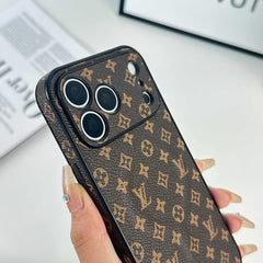 Monogram Luxury Leather Magnetic iPhone Case(Compatible With Magsafe)For iPhone 17 Series-RCLV065 - Runycase