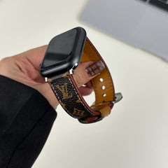 Monogram Leather Apple Watch Band Small Printing-RCLV040 - Runycase