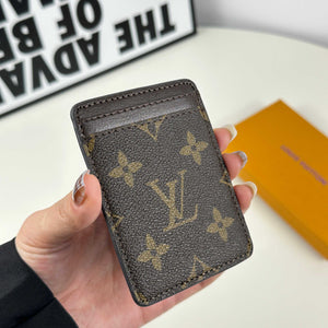 Monogram Premium Leather Magnetic Wallet Big Printing-RCLV046 - Runycase