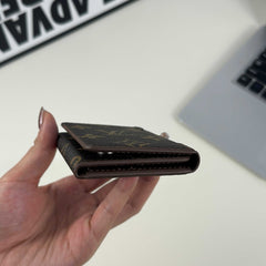 Monogram Elegant Leather Magnetic Wallet Big Printing-RCLV054 - Runycase