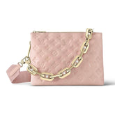 Sac Chaîne Polyvalent Gaufré Rose Clair 021