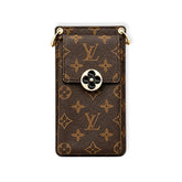 Luxury Leather Monogram Crossbody Phone Purse -RCLV154