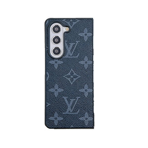 Premium Leather Monogram Samsung Galaxy Z Fold Series Case -RCLV104 - Runycase