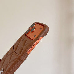 Étui en Cuir Classique pour iPhone CC avec Porte-Cartes Marron pour iPhone 17 Series-RCCC162