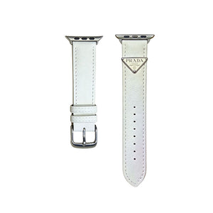 Classic Leather PR Apple Watch Band Black Printing-RCPR112 - Runycase