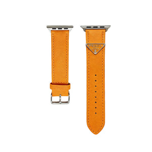 Classic Leather PR Apple Watch Band Black Printing-RCPR112 - Runycase