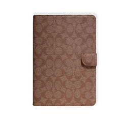 Refined Leather Monogram iPad Case Coffee-RCLV118 - Runycase