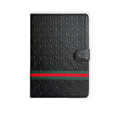 Premium Leather GG iPad Case Black-RCGG120 - Runycase
