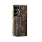 Stylish Leather Monogram Samsung Galaxy S Series Case With Wallet And Crossbody Strap-RCLV102 - Runycase