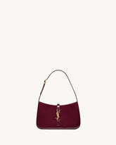 Saint Laurent Le 5 à 7 Sac hobo en cuir verni – Élégance bordeaux