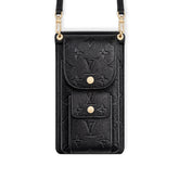 Luxury Leather Monogram Crossbody Phone Bag-RCLV158
