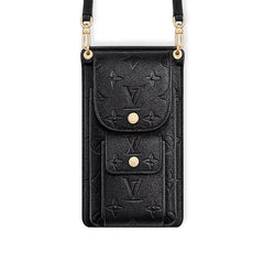 Luxury Leather Monogram Crossbody Phone Bag-RCLV158