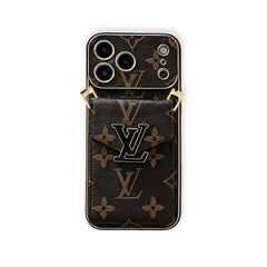 Étui iPhone Monogramme Premium avec Portefeuille et Bandoulière pour iPhone 17 Series-RCLV185