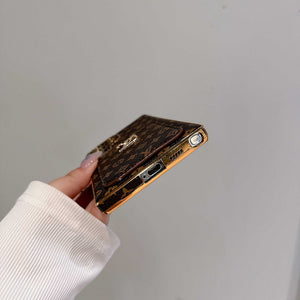 Luxury Monogram Samsung Galaxy S Series Case With Card Holder-RCLV099 - Runycase