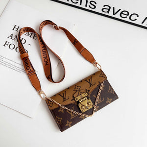 Premium Monogram iPhone Case With Wallet And Crossbody Strap For iPhone 17 Series-RCLV089 - Runycase