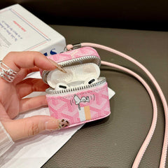 Stylish Leather GD AirPods Cases Pink-RCGD126