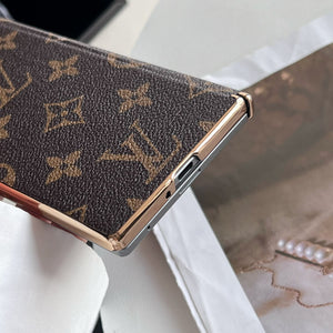 Luxury Leather Monogram Samsung Galaxy Z Fold Series Case Big Printing-RCLV097 - Runycase