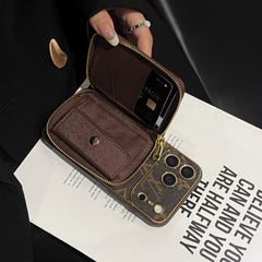 Étui iPhone Monogramme Premium avec Portefeuille Pour iPhone Série 17-RCLV186