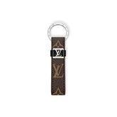 Leather Monogram Key Ring Bag Charm-RCLV221