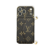 High-quality Monogram iPhone Case With Wallet And Crossbody Strap For iPhone 17 Series-RCLV134
