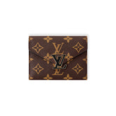 Leather Monogram Card Wallet-RCLV174