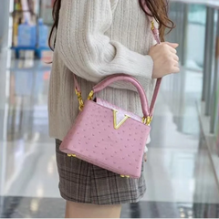 Sac à main de luxe haut de gamme - Sac bandoulière motif autruche, mode printemps