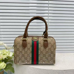 Sac fourre-tout à rayures et strass de créateur, sac à main quotidien