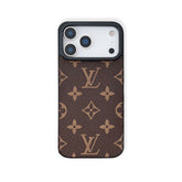 Luxury Leather Monogram iPhone Case For iPhone 17 Series-RCLV174