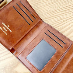Leather Monogram Card Wallet-RCLV174